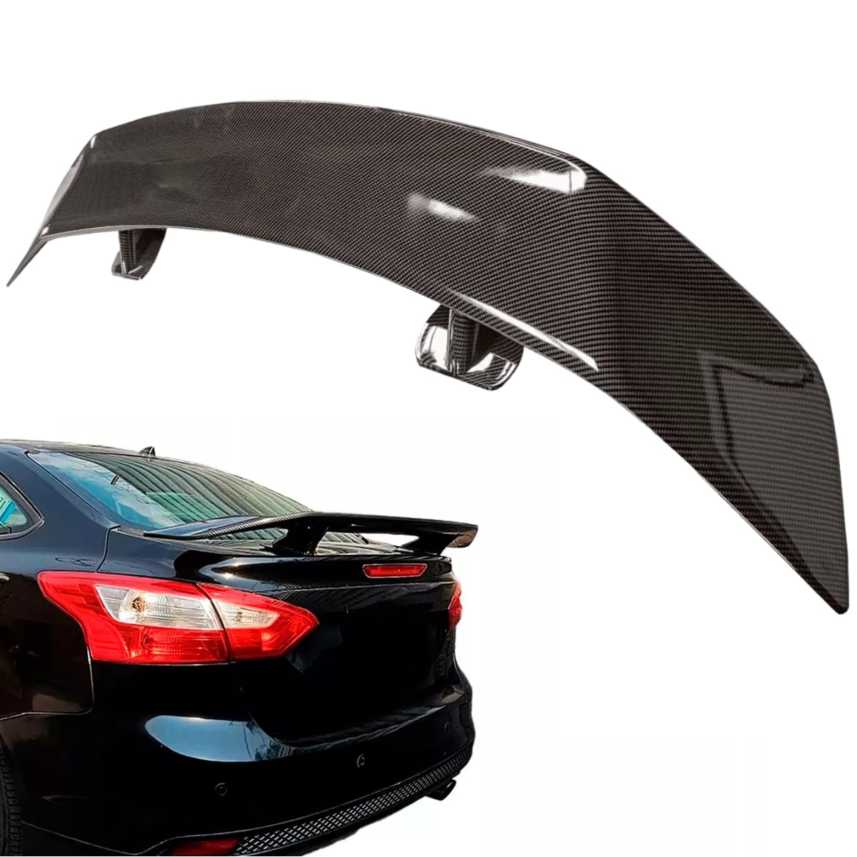 Spoiler Universal Vmingo Fibra de Carbono Sin Perforaciones para Sedan