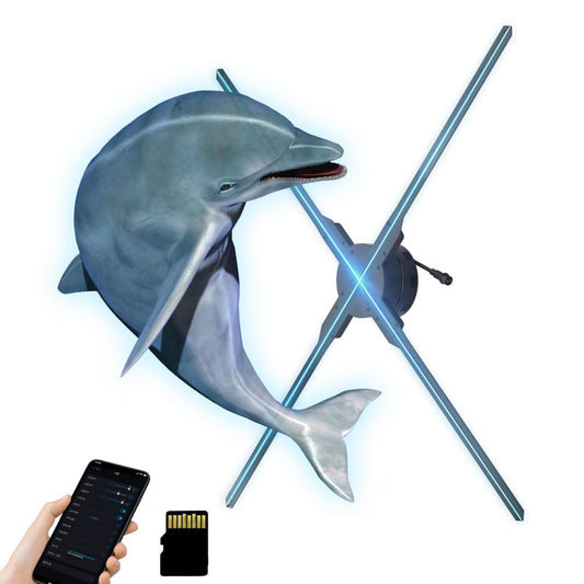 Ventilador de Holograma 3D Sxhlseller Ultra HD 2000 X 1444 LED con WiFi y Sonido para Publicidad