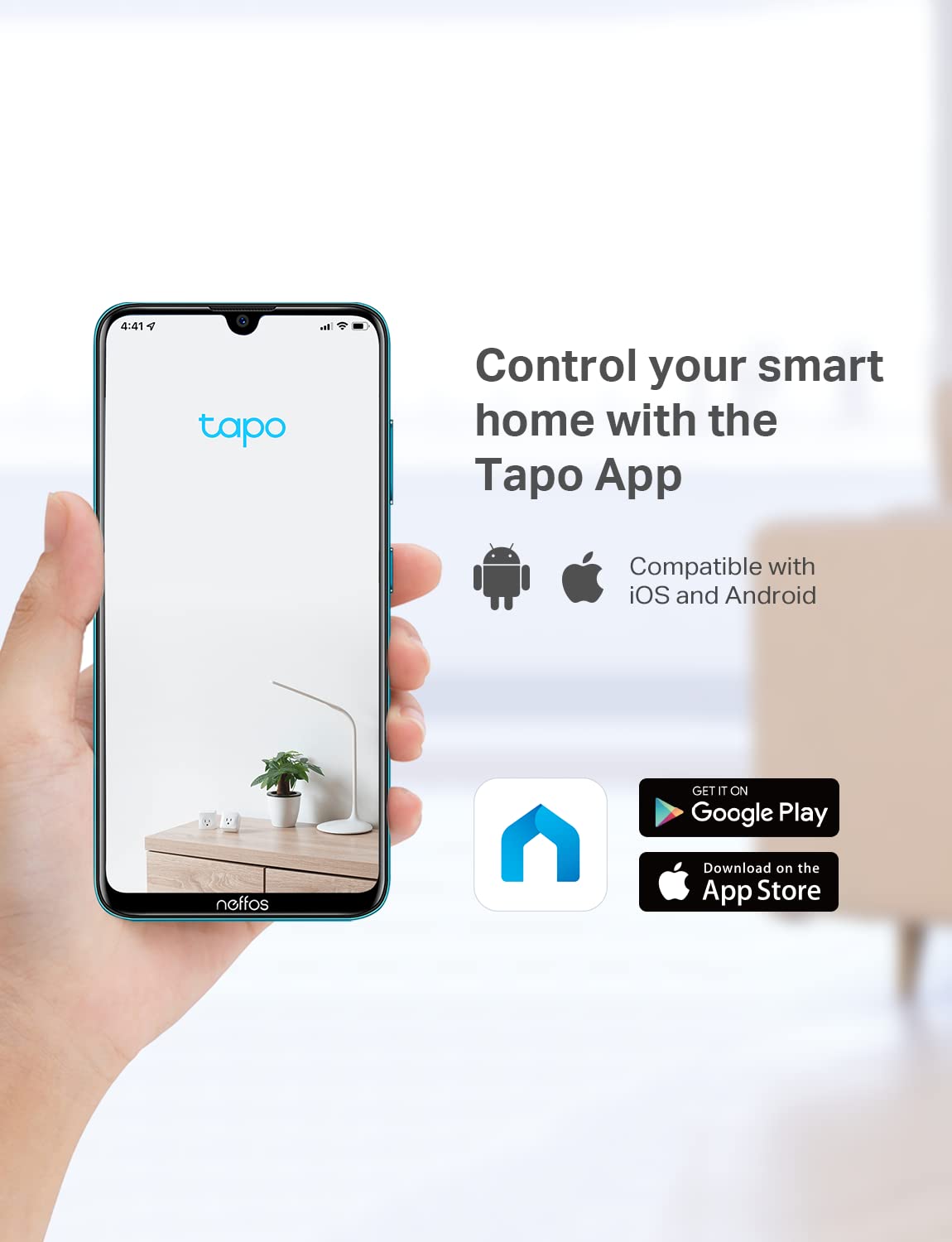 Cámara Wi-Fi de Seguridad TP-Link Tapo C100 Blanca con Audio Bidireccional y Detección de Movimiento Compatible con Alexa