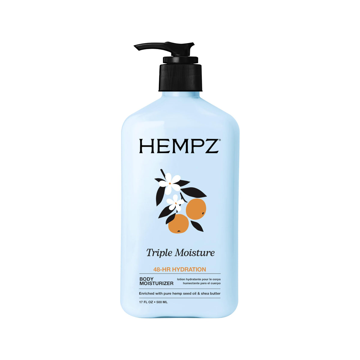 Hempz Triple Moisture Herbal Whipped Body Creme Unisex Body Cream 17 oz