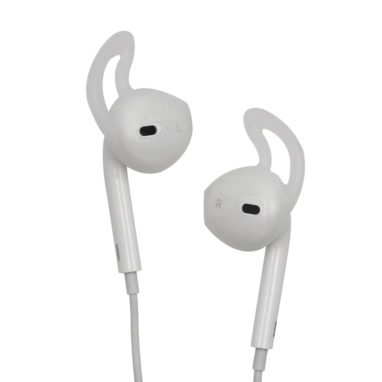 ALXCD Ear Gel for iPhone Earpods, Ear Buds Tips, 4 Pair Anti-slip Soft Silicone Replacement Earbud Tips for Earphone of iPhone7 SE 6s iPhone 6s Plus 5s [Sport](Black/White)