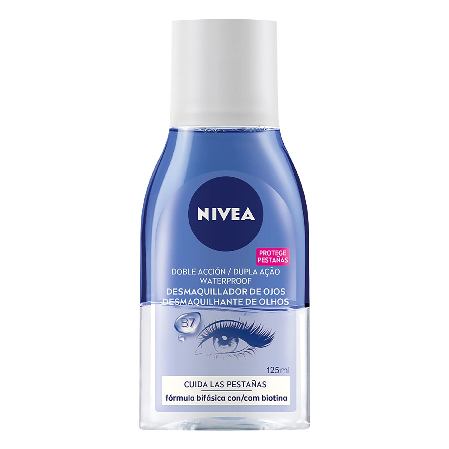 NIVEA Crema Corporal Humectante Protección Solar (400 ml) l + Desmaquillante facial Bifásico de Ojos (125 ml)