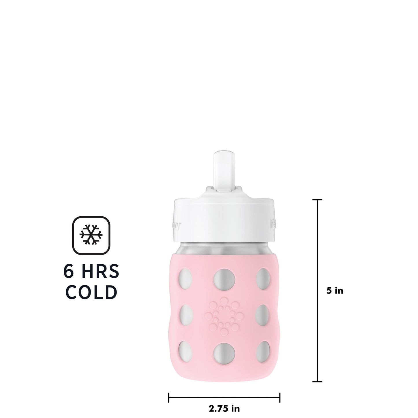 Lifefactory LS2241WDR4 - Biberón de acero inoxidable con aislamiento al vacío, cuello ancho, con tapa de pajita, rosa del desierto, LS2241WDR4