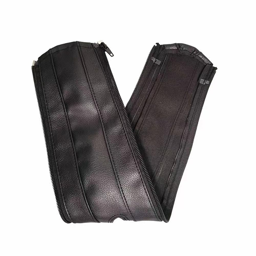 Funda de Piel Sintética MINILUJIA Negro para Manubrio con Cierre Extraíble Compatible con Asiento de Coche y Cochecitos Doona