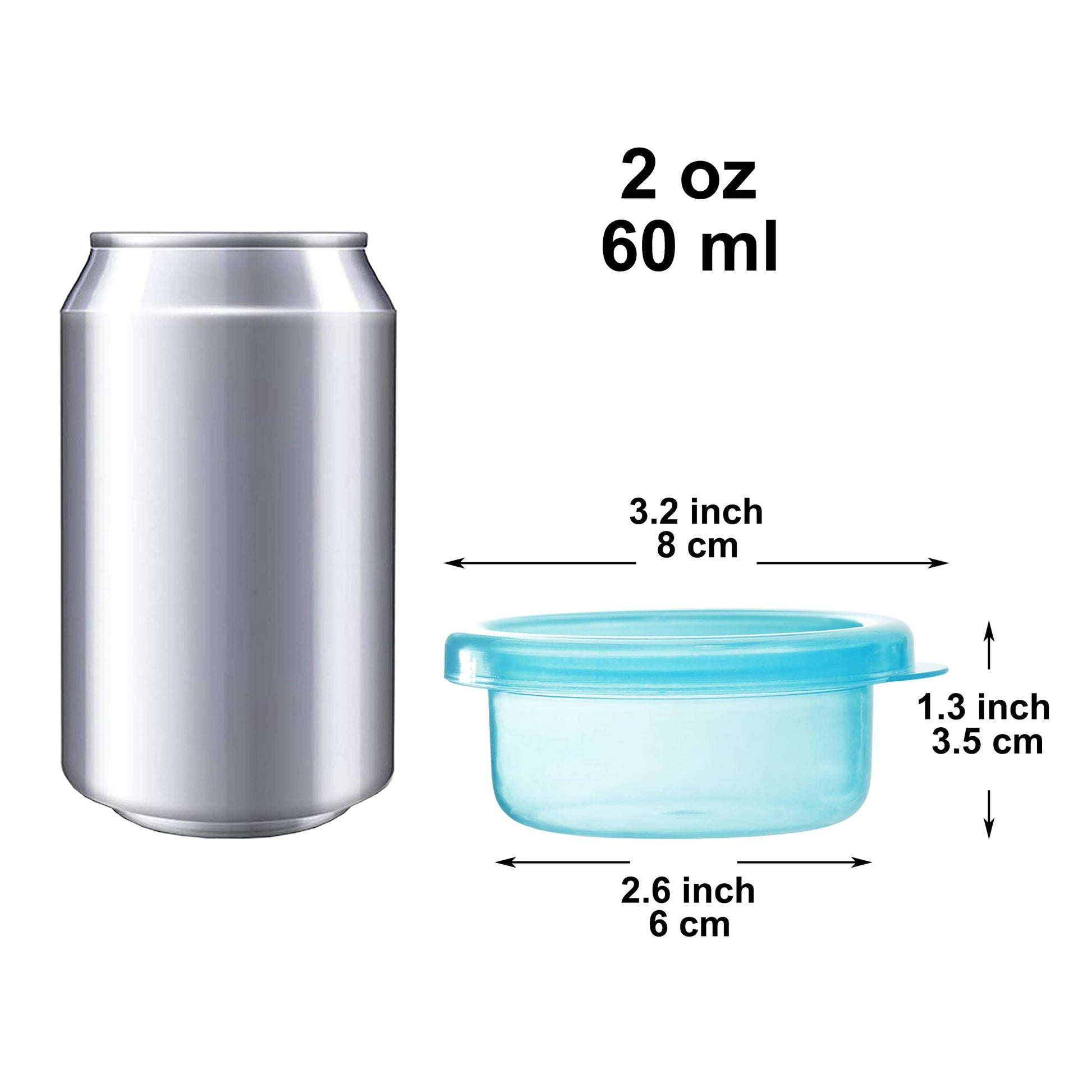 Youngever 9 juegos de almacenamiento de alimentos para bebés, recipientes de plástico para alimentos para bebés (2 onzas)