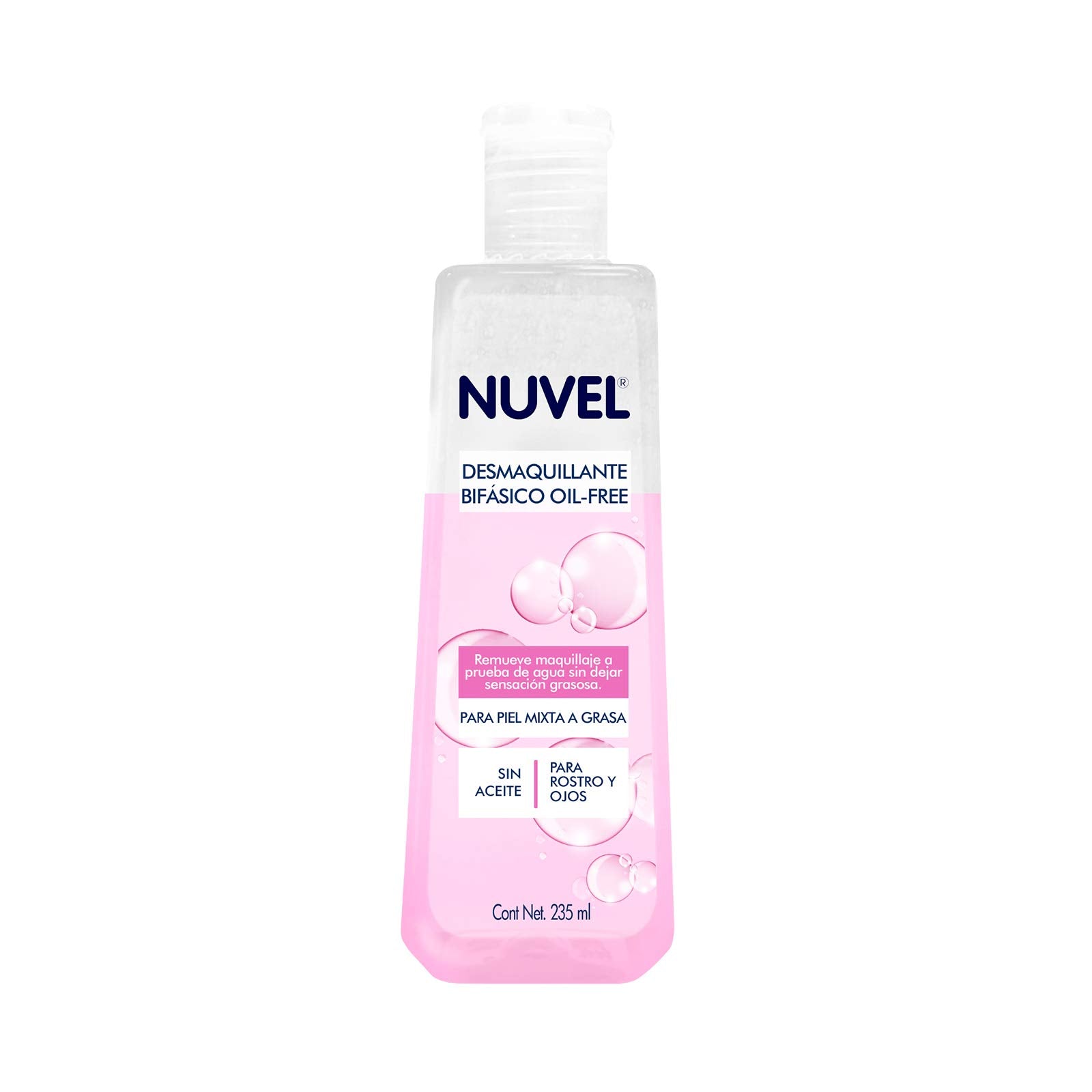 CeraVe Gel Limpiador Espumoso |473ml| Limpiador diario para piel mixta, grasa o con acné | Libre de fragancia + Nuvel Desmaquillante Bifasico Oil Free para Piel Mixta y Grasa, 235 ml