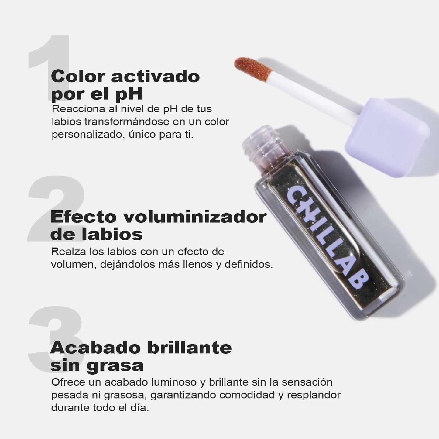 Chillab Signature Trio Set, Polvo Morado y Aceite Labial Negro Mágico