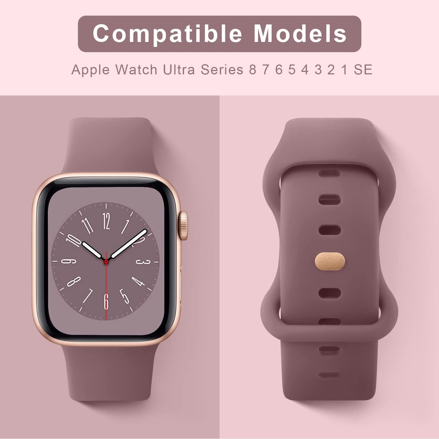 Bandas de Silicona Líquida Compatible con Apple Watch Serie 10 Multicolor, Paquete de 4 para Mujer y Hombre