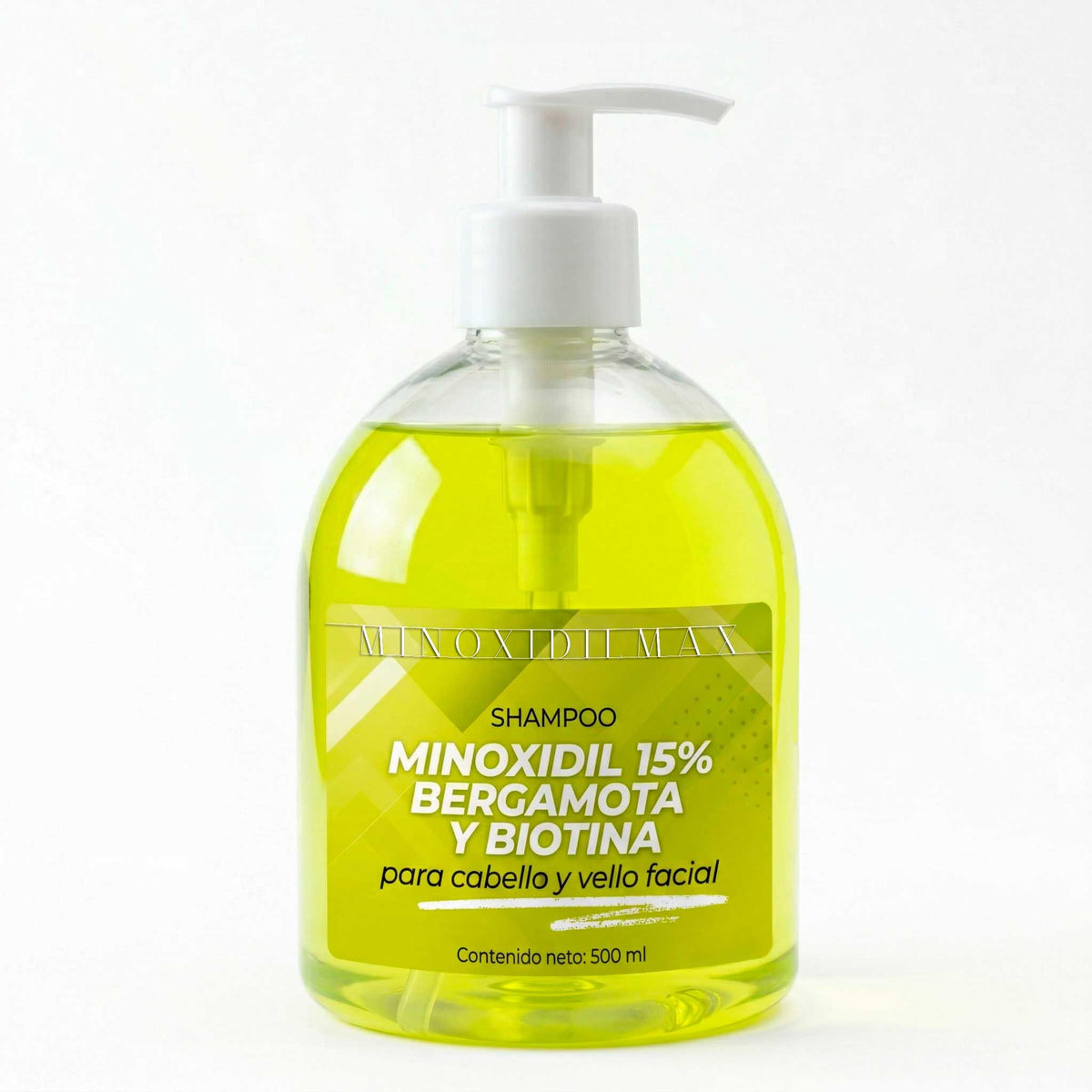 Shampoo Minoxidilmax Bergamota Biotina Crecimiento Cabello y Barba