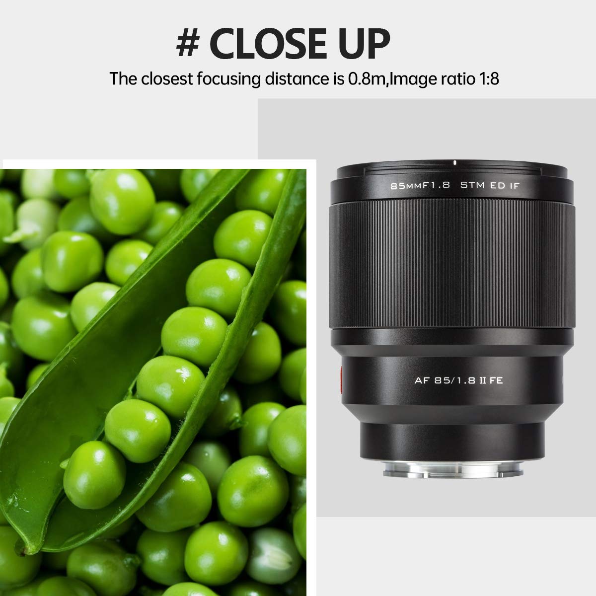 Viltrox - Lente AF de 85 mm F1.8 para Sony, marco completo, lente de retrato mediano para Sony E Mount A9 A7R3 A7R2 A7M3 A7M2 A7S2 A6500 A6300 A6000