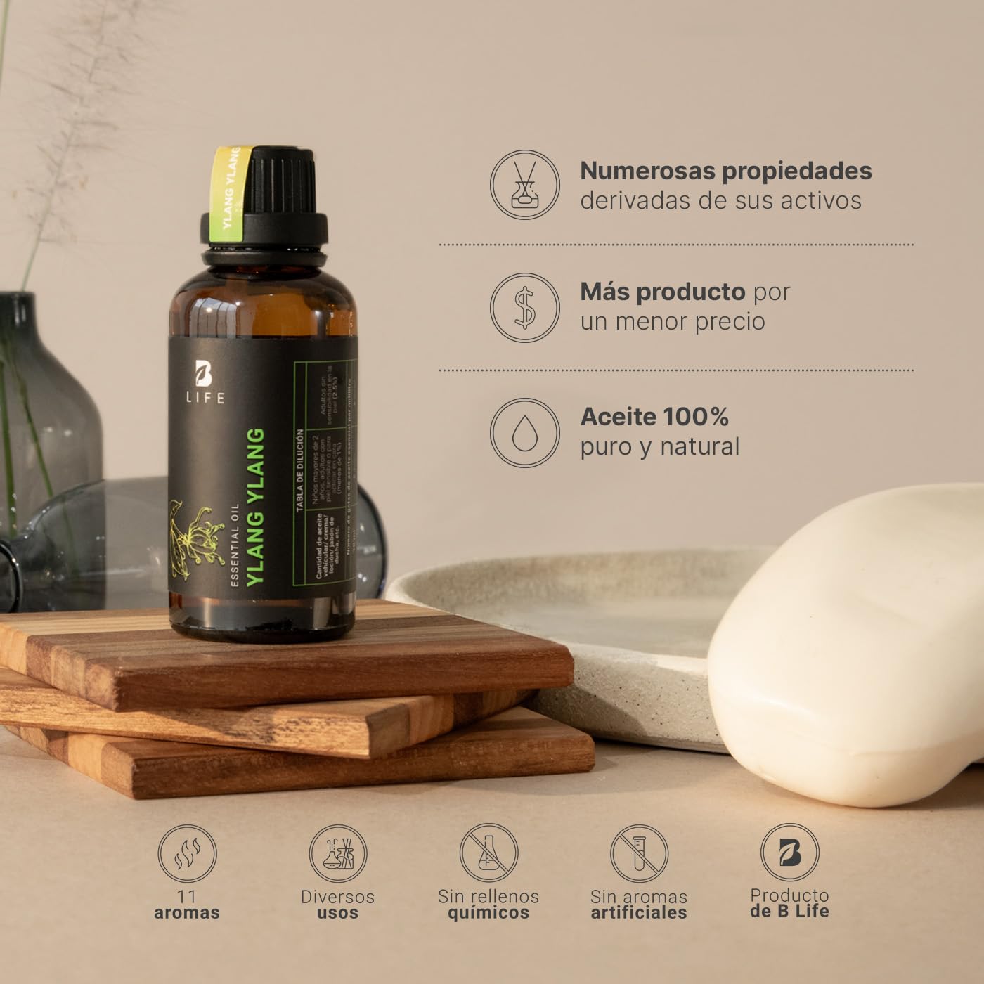 Aceite Esencial B Life Ylang Ylang Aromalogía 50 ml Ingredientes Naturales