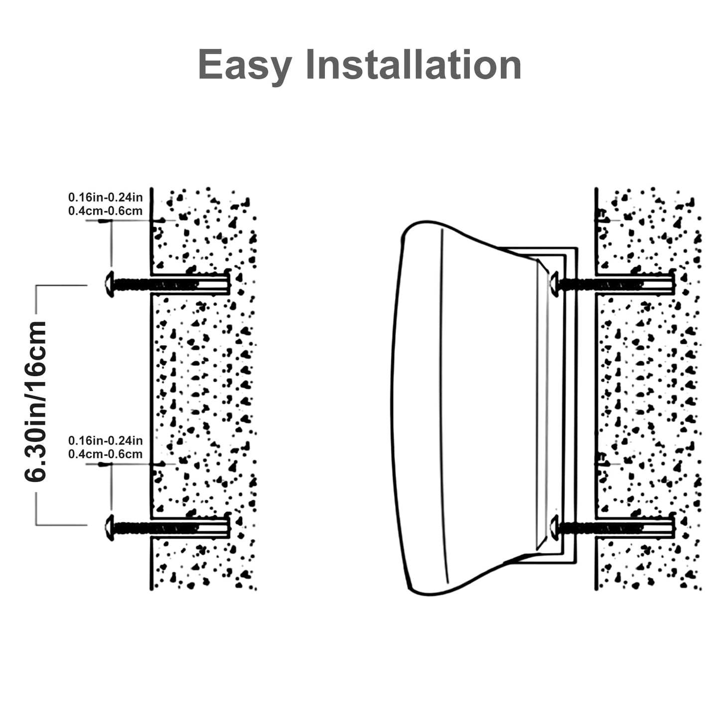 Herdio - Altavoces de Pared para Patio Interior y Exterior de 5.25 Pulgadas, 200 W, Sistema de Montaje en Pared para Todo Tipo de Clima, un par, Negro