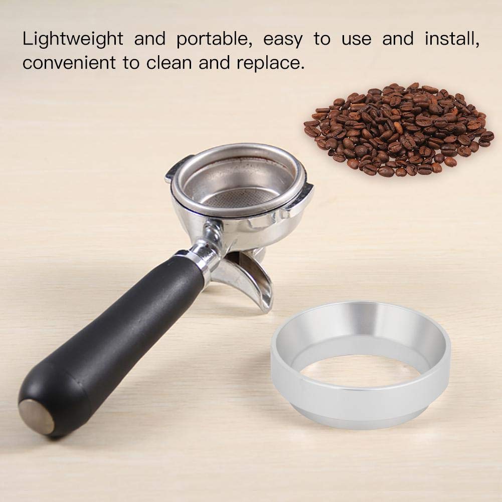 Embudo de Dosificación Espresso Universal Aluminio Plata Accesorio de Reemplazo para Máquina de Café