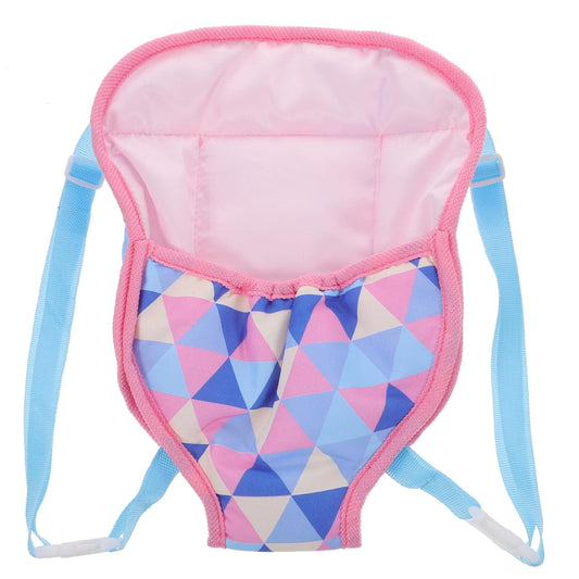 Gadpiparty Envoltorio para Portabebés Portas Mochila con Correas para Muñecas Portas Delantero Y con Correas Accesorio para Muñecas para Llevar Aire (Triángulo Rosa)