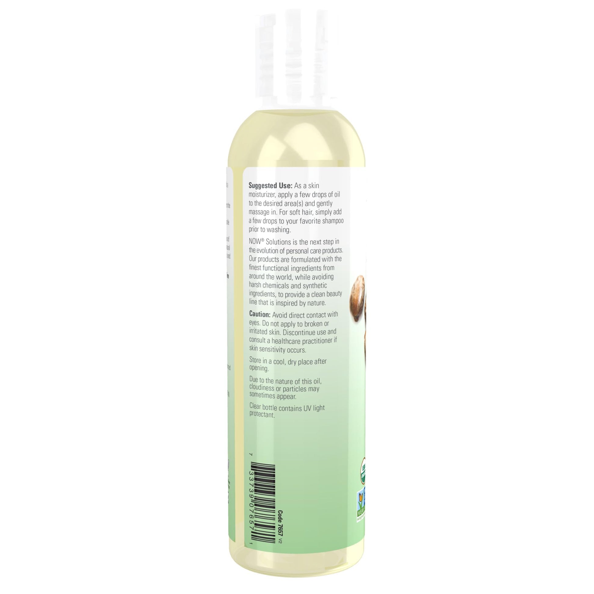 NOW Solutions Organic Castor Oil, 8-Ounce