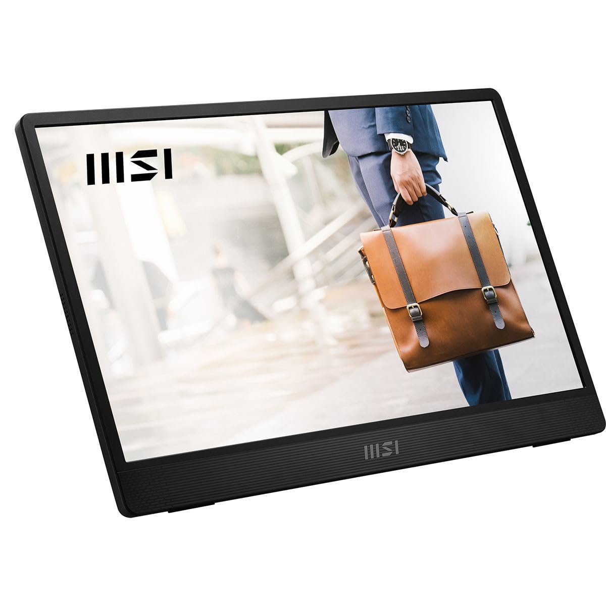 MSI Pro MP161 E2 Monitor portátil, 15.6 pulgadas FHD IPS 1080p, USB tipo C, Mini-HDMI, altavoces integrados, perfecto para PC, Mac, PS5, PS4, Xbox, móvil, gris metal