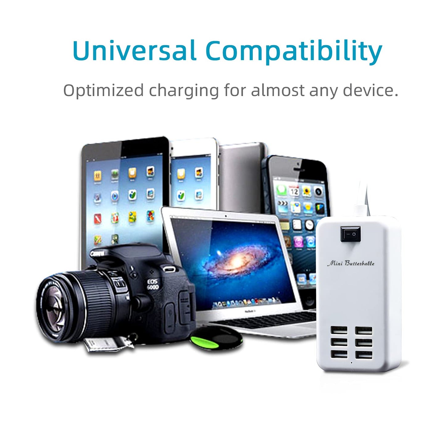 Hub USB 6 Puertos EE.UU. AC Power para Escritorio con Cable