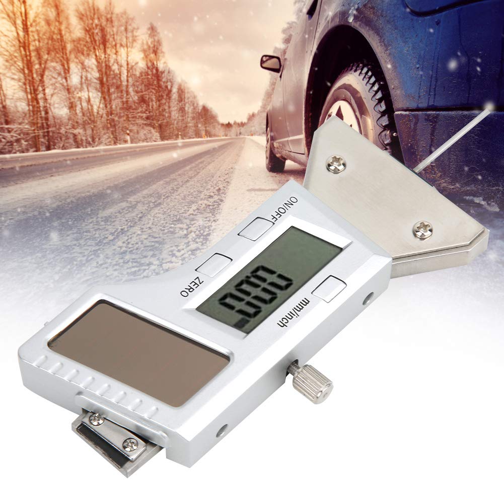 Medidor de Profundidad de Llanta Digital Electrónico Acero Inoxidable Herramienta Industrial para Hardware de Medición (0-25mm)