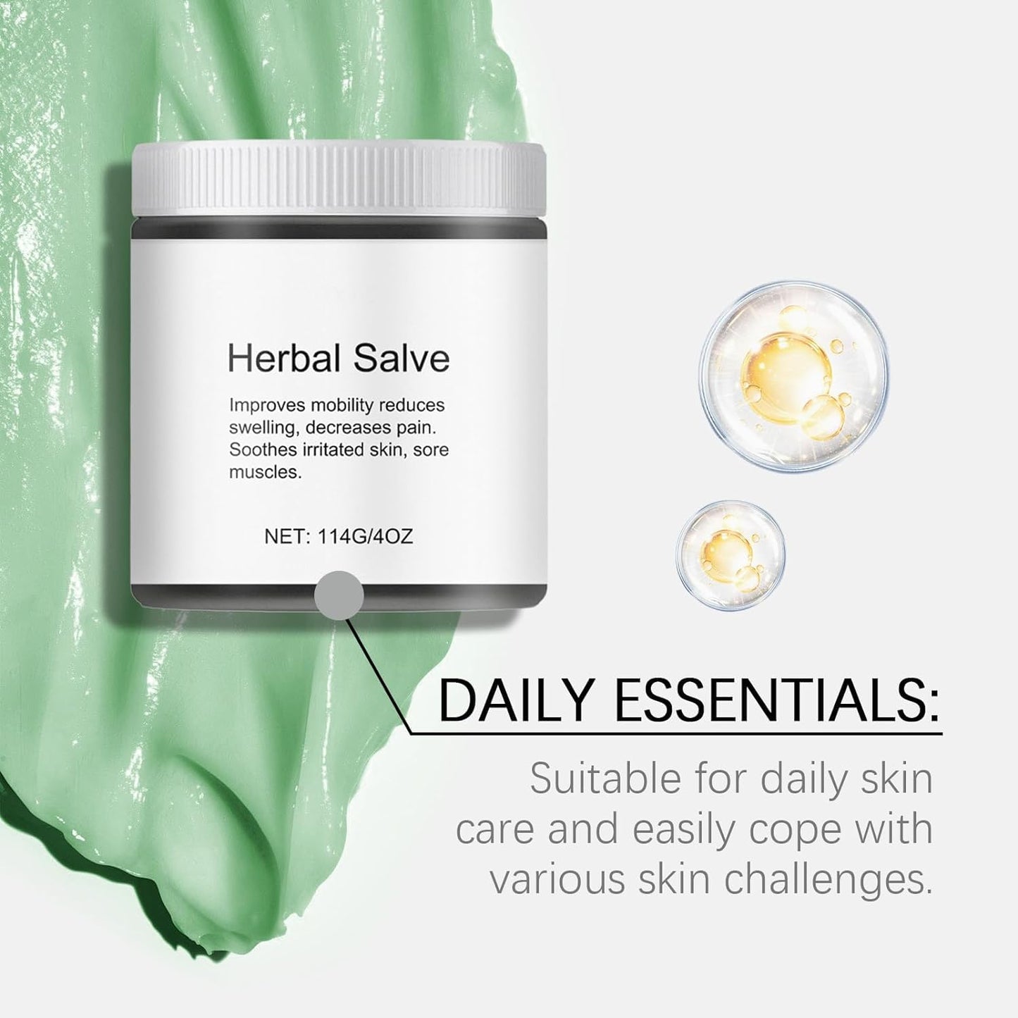 fretory Organic Herbal Salve, Organic Comfrey Herbal Salve, Organic Herbal Salve Oil for Skin