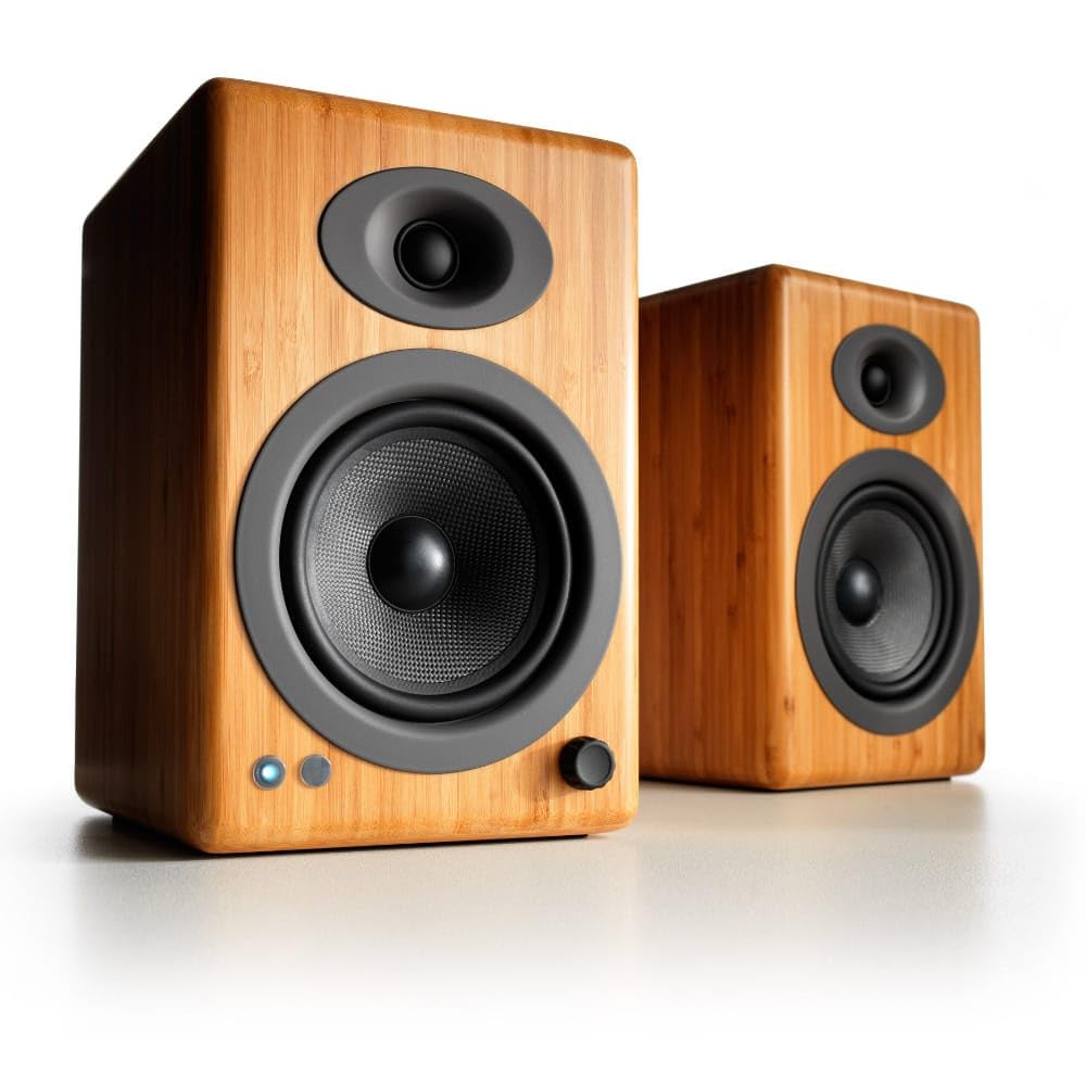 Audioengine Altavoces de estantería autoamplificados A5: Bocinas Tipo librero de 150 W de Primera Calidad para música, Juegos, Tocadiscos y Sistemas de Cine en casa: monitores de Estudio potentes