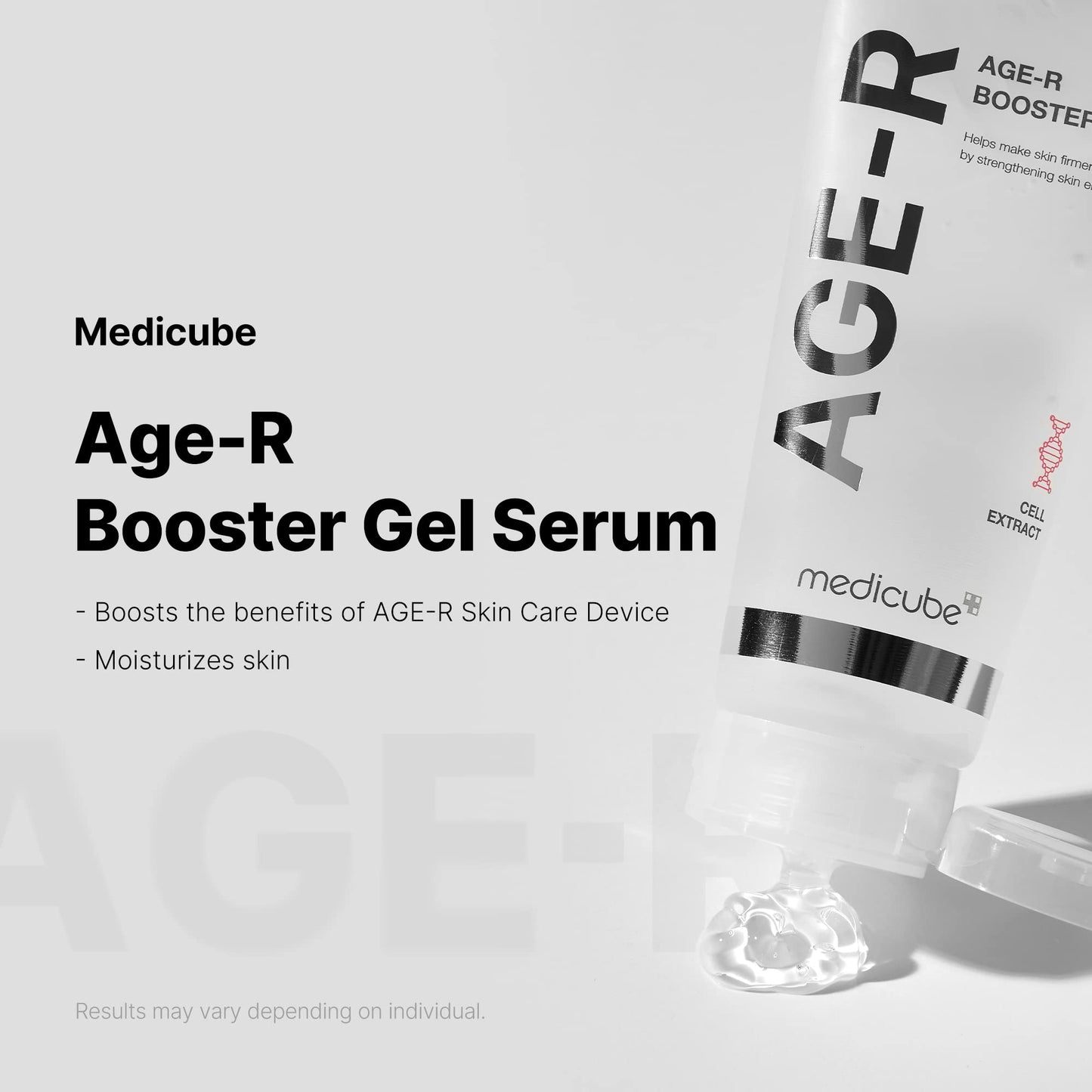 Medicube Suero En Gel Age-R Booster Para Dispositivos De Cuidado De La Piel: Suero Facial Hidratante Y Nutritivo Con Extracto De Células Madre Vegetales, Ácido Hialurón 3,38 Onzas Líquidas (Paquete