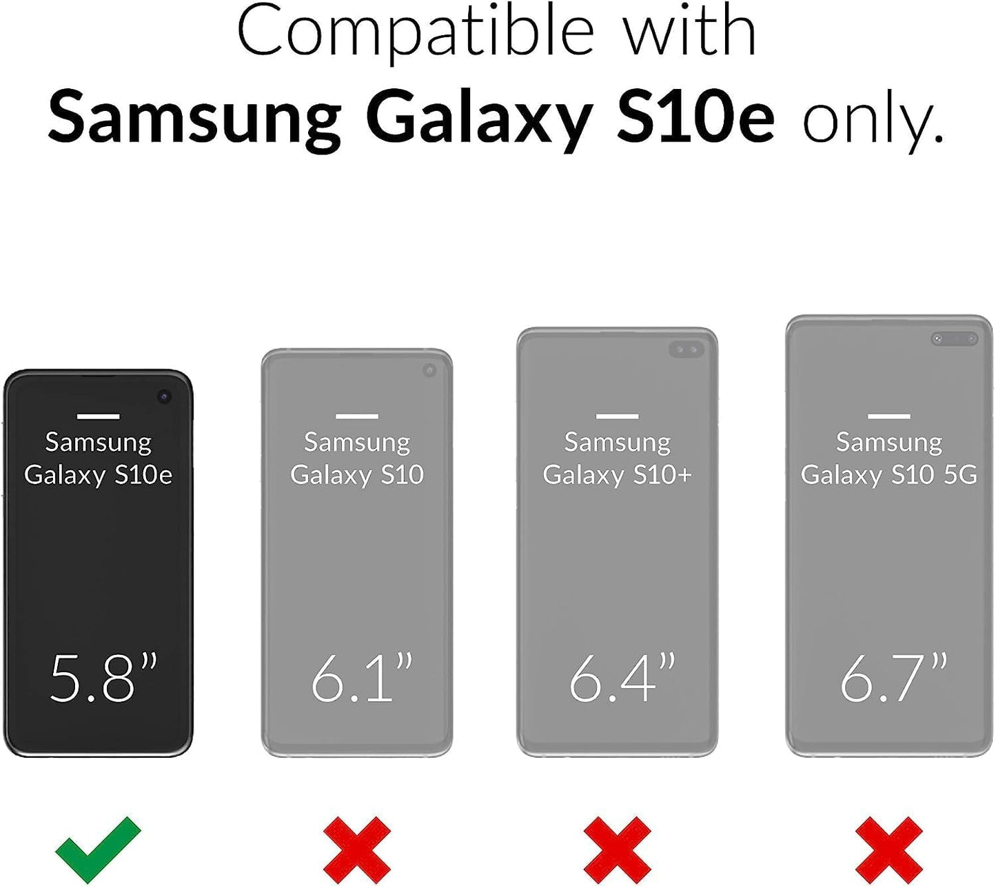 oakxco - Funda de silicona líquida diseñada para Samsung Galaxy S10e, bonita funda delgada de goma suave TPU lisa de gel para mujeres y niñas, estética, mate sólido protector y a prueba de golpes,