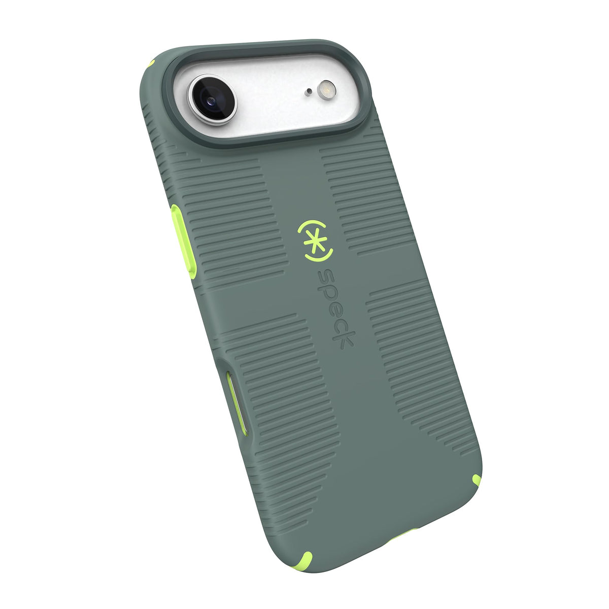 Funda para iPhone 17 Speck CANDYSHELL Neo Drab Glow Green con Agarre Delgado y Protección contra Caídas Compatible con MagSafe