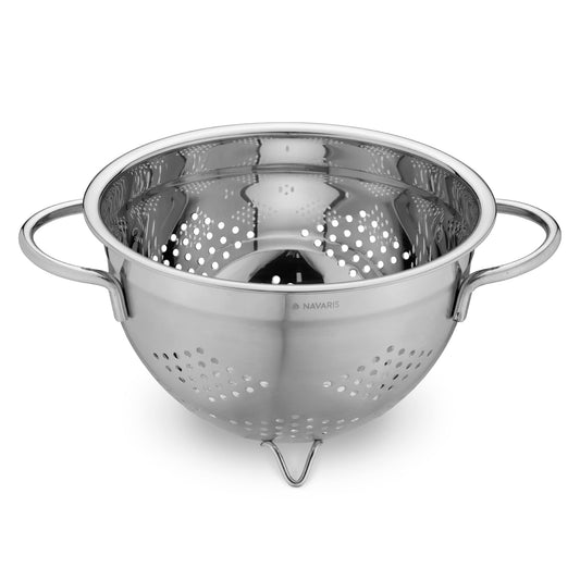 Colador de Cocina Navaris Acero Inoxidable Asas y Patas