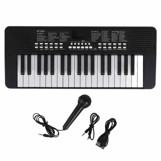 Teclado Electrónico Recargable de 37 Teclas Instrumentos Musicales con Conector para Auriculares