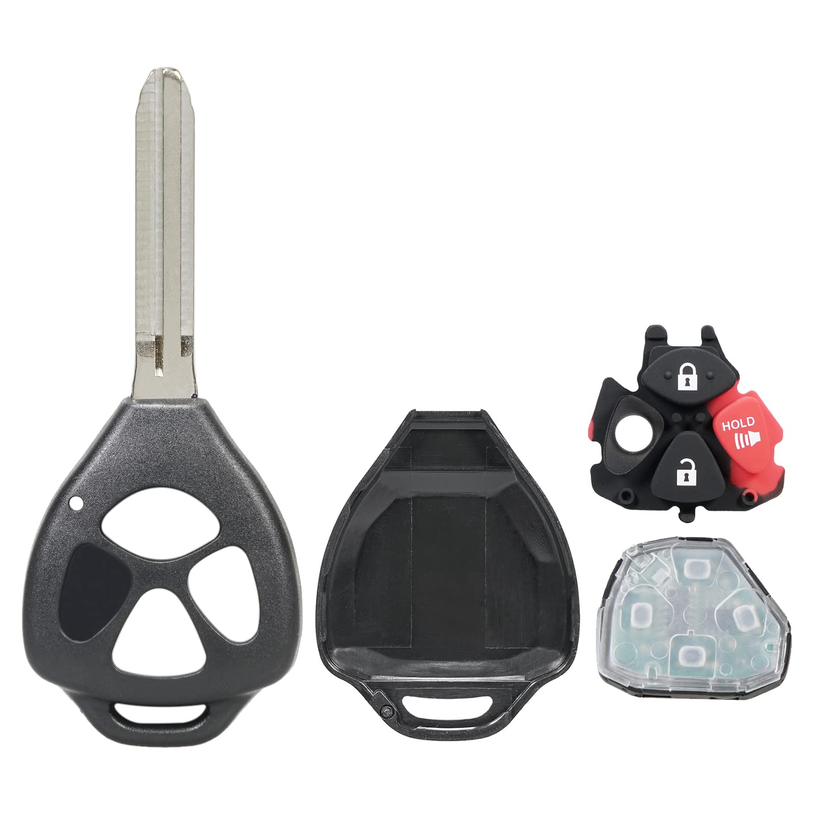 Llave de repuesto con mando a distancia de entrada sin llave para vehículos Toyota Rav4 2006-2010/Scion XB 2008-2013 que utilizan HYQ12BBY con chip 4D67 (paquete de 2 unidades)