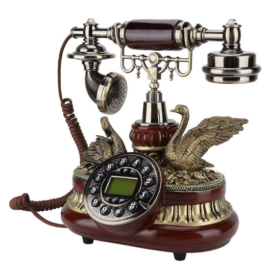 Teléfono Antiguo Vintage Retro, Teléfono Fijo de Esfera Giratoria con LCD, Teléfono con Cable para Escritorio y Decoración, Teléfono Dial Giratorio para el Hogar Decoración de la Oficina del Hotel