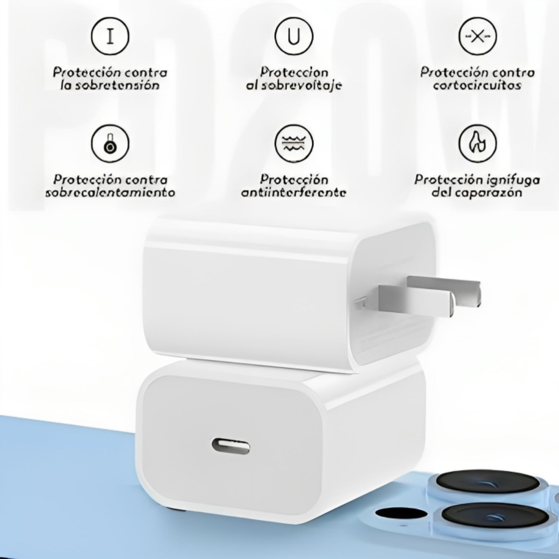 MR. GADGETS Kit Funda Protectora Transparente para iPhone + Cargador Inalambrico + Adaptador de Corriente 20W, Magnético, Carga Rápida, Máxima Protección Antigolpes