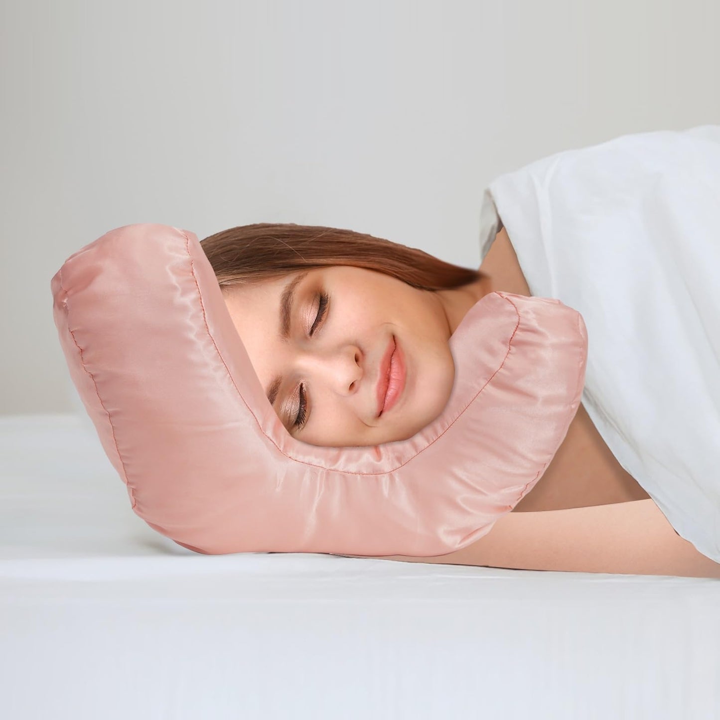 Almohada de Belleza NobiMart Lemniva Rosa Antiarrugas para Dormir de Lado
