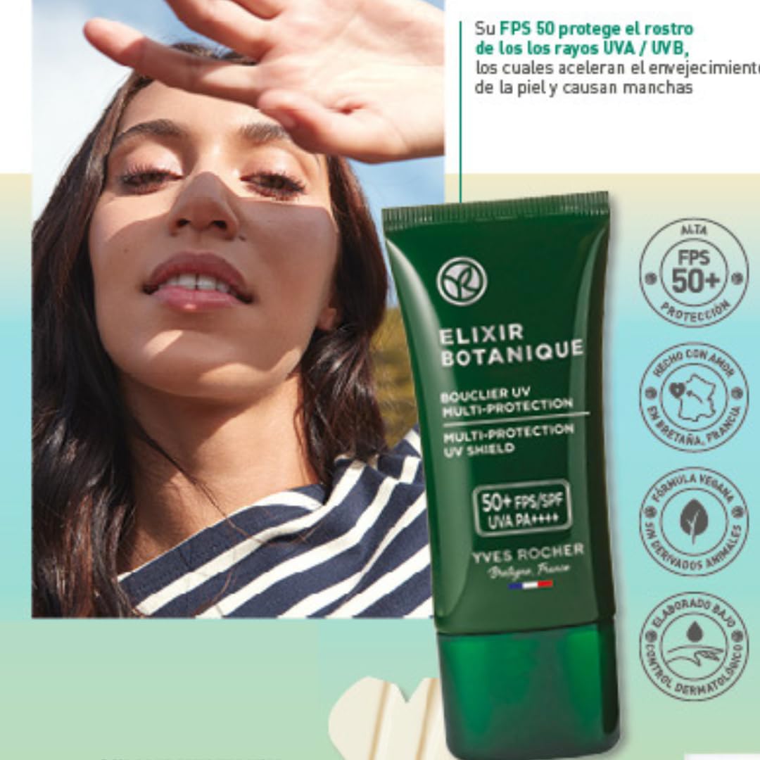 Crema Facial de Día Yves Rocher Anticontaminación Elixir Botanique FPS 50