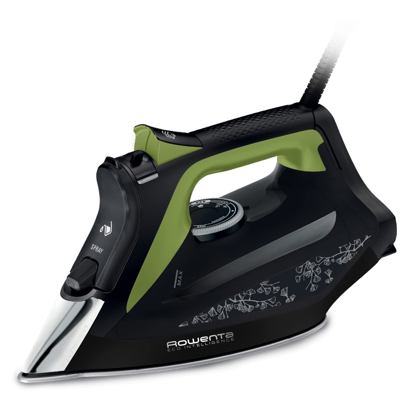 Plancha de Vapor Rowenta Negro Verde Eco Intelligence 2500 W Distribución Óptima