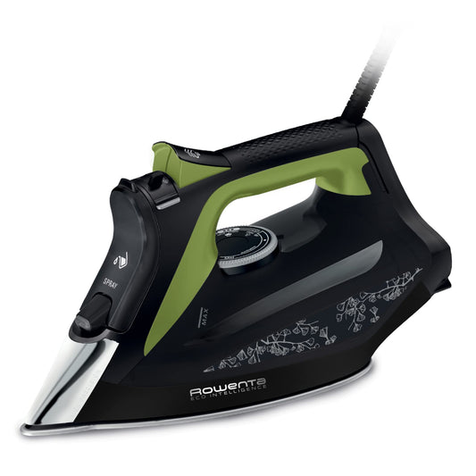 Plancha de Vapor Rowenta Negro Verde Eco Intelligence 2500 W Distribución Óptima