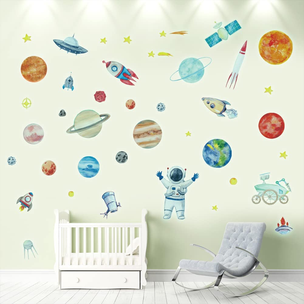 74Pzs Pegatinas Luminosas de Pared, Calcomanías Que Brillan en la Oscuridad