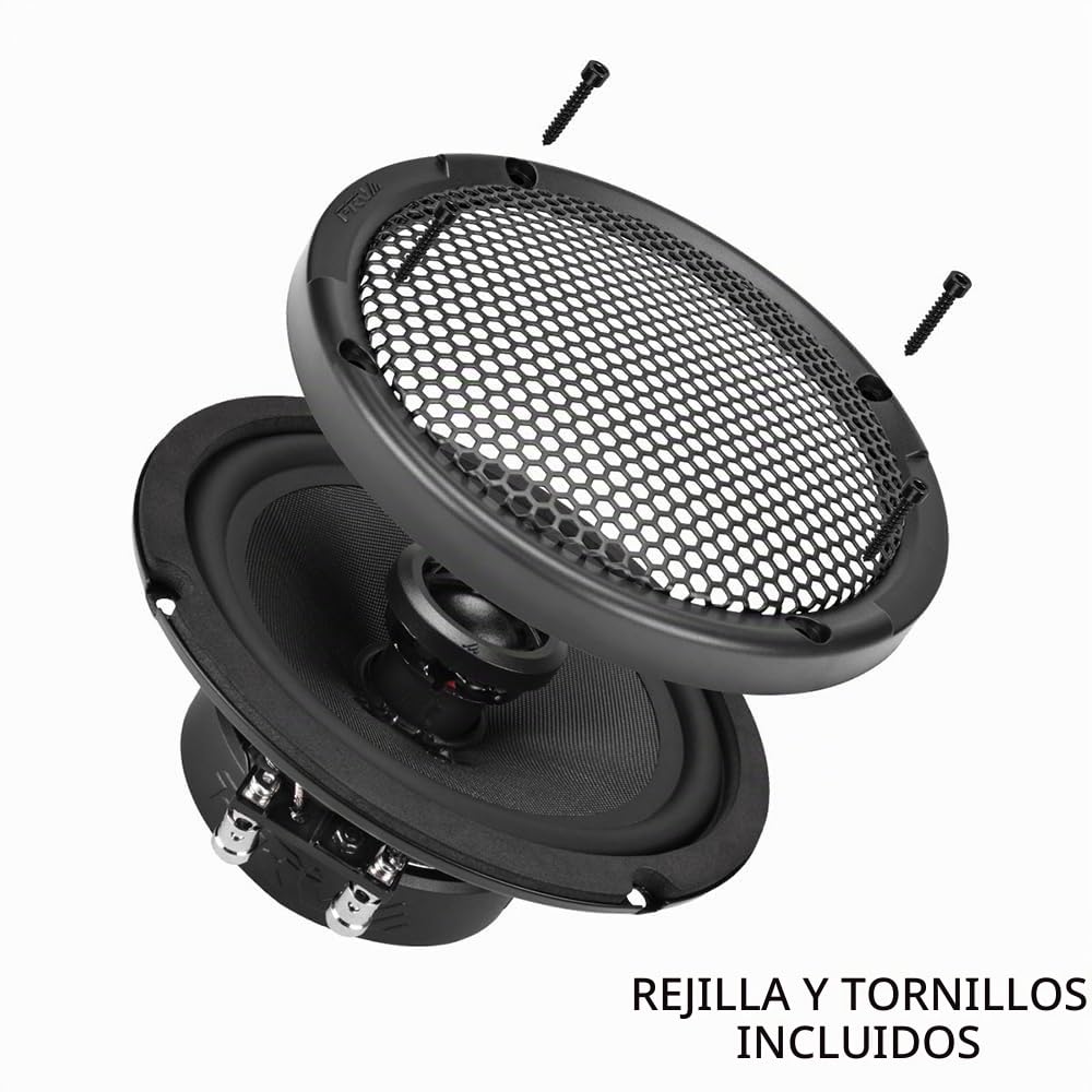 Altavoces Coaxiales para Coche PRV Audio 6.5 Pulgadas Alta Calidad Neodimio con Parrilla