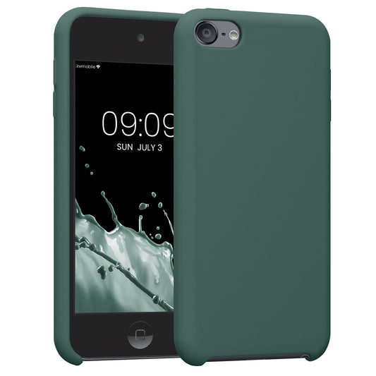 kwmobile Carcasa Compatible con Apple iPod Touch 6G / 7G (6a y 7a generación) - Funda Protectora de Silicona - Case Trasero en Verde Bosque