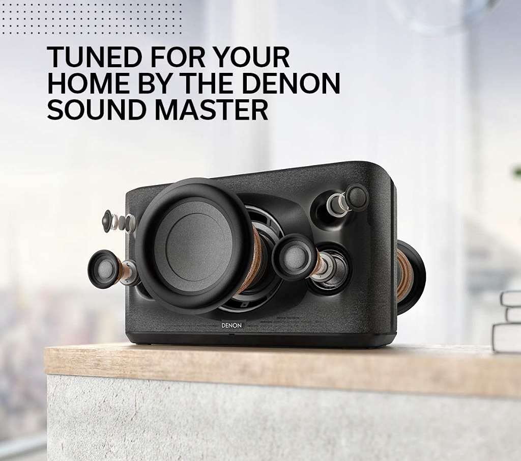Denon Home 350 Altavoz Inteligente inalámbrico – Potente Sonido estéreo, Wi-Fi y Bluetooth, HEOS Integrado, Alexa Incorporado, Siri & AirPlay 2, Spotify Connect, Soporte multihabitación, Blanco