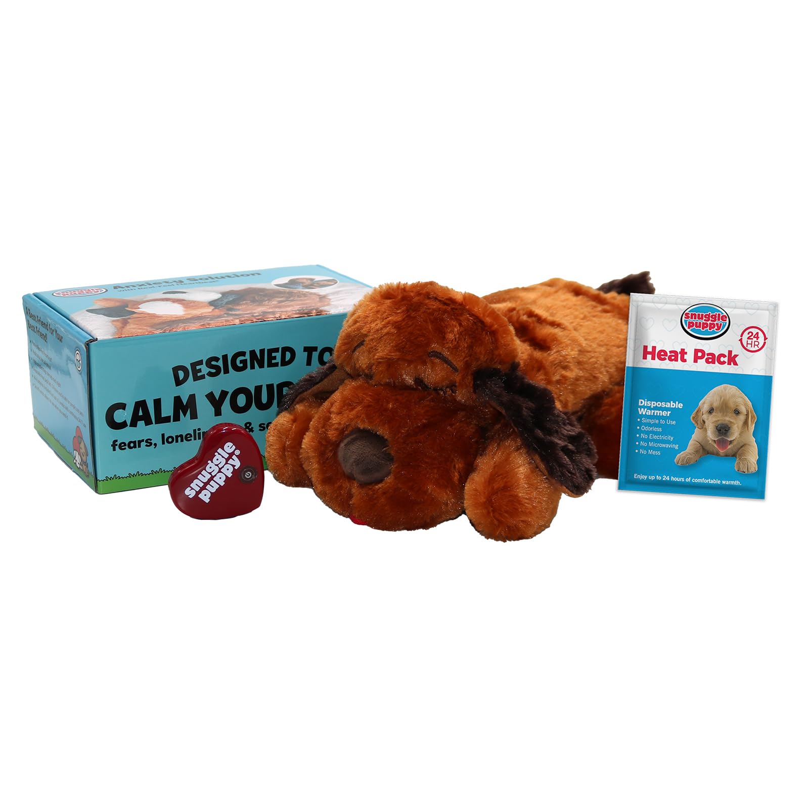 Juguete de Ayuda Conductual SmartPetLove Snuggle Puppy marrón Mutt