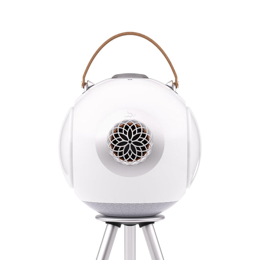 UB+ dB1 - Altavoz Bluetooth impermeable blanco | Altavoces portátiles con sonido Hi-Fi de 40 W, graves profundos, 20 horas de reproducción, resistente al agua IPX5 y TWS (blanco brillante)