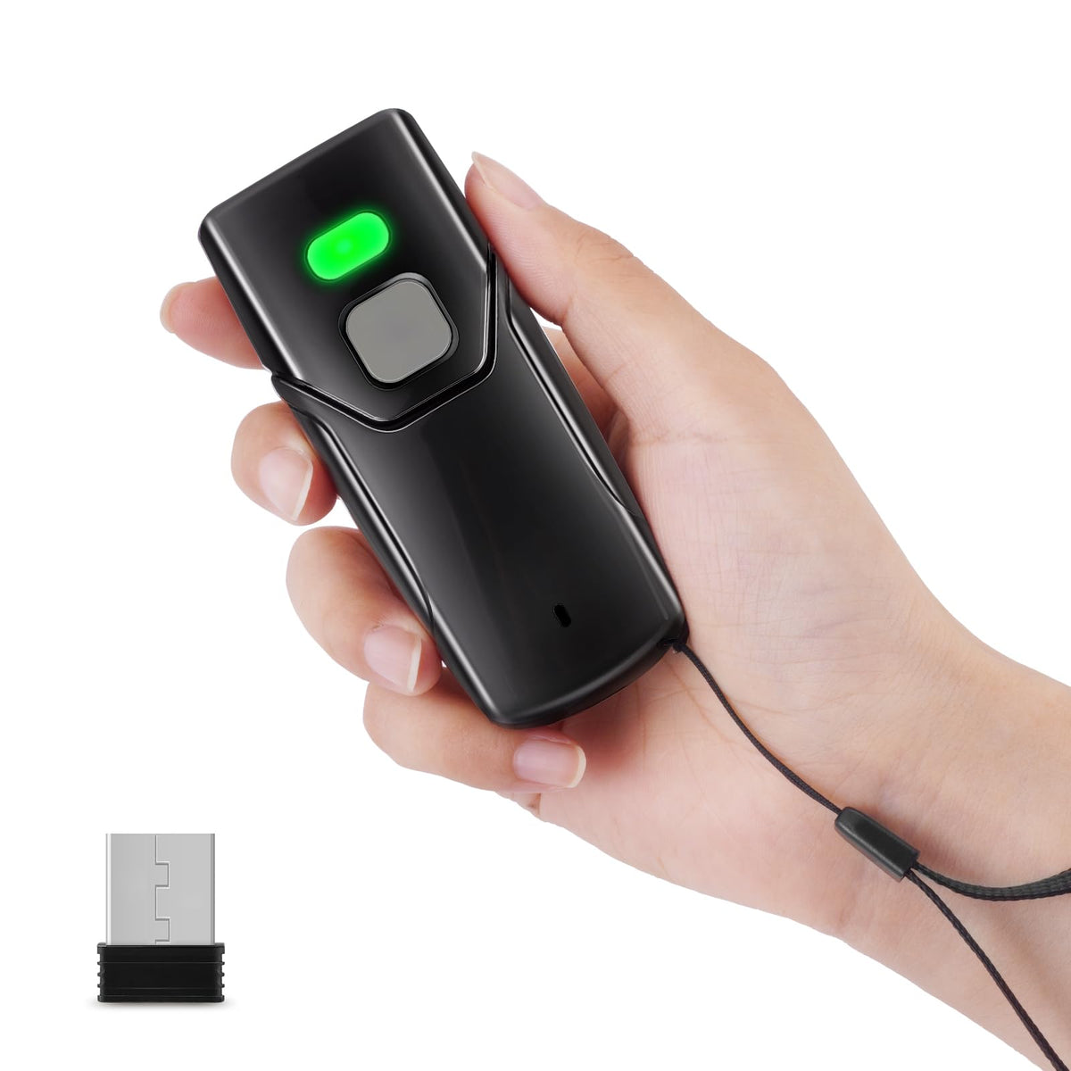 Escáner de Código de Barras JRHC Inalámbrico Bluetooth 1D 2D 3 en 1 Portátil Automático Rápido