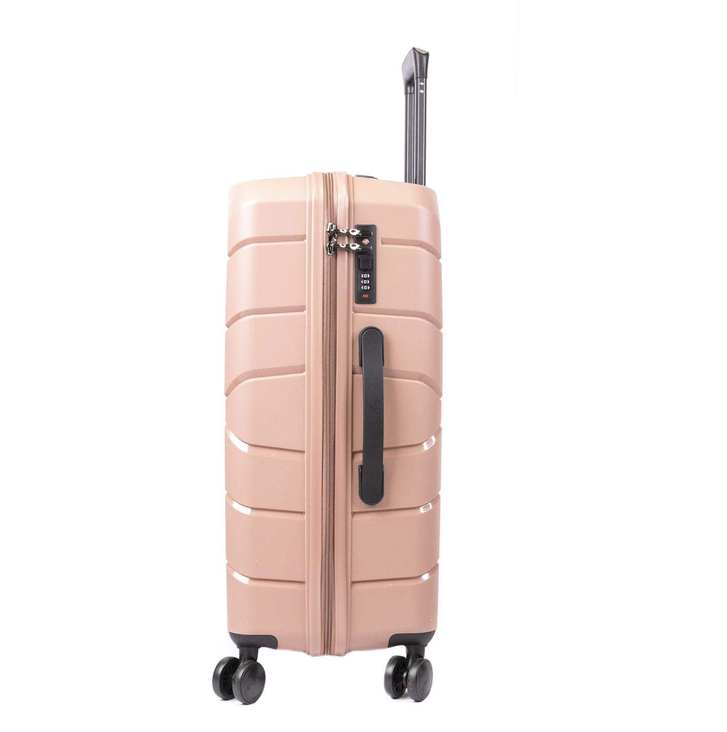 Maleta Mediana MIGUEL PETACAS Rosa con Asa Telescópica y Candado de Combinación
