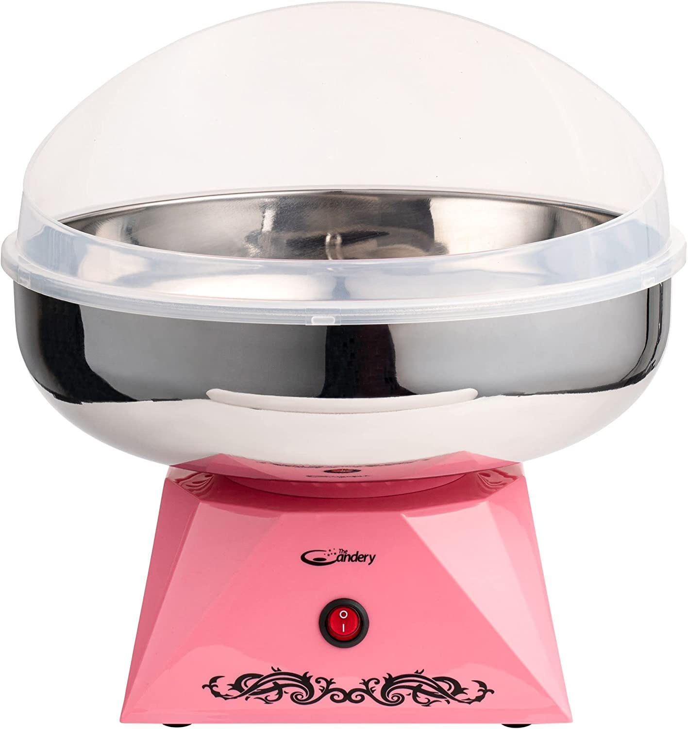 Máquina de algodón para dulces con tazón de acero inoxidable 2.0 – Máquina de algodón para dulces de 10 conos y cuchara de azúcar, máquina de algodón para el hogar para niños, fiesta de cumpleaños,
