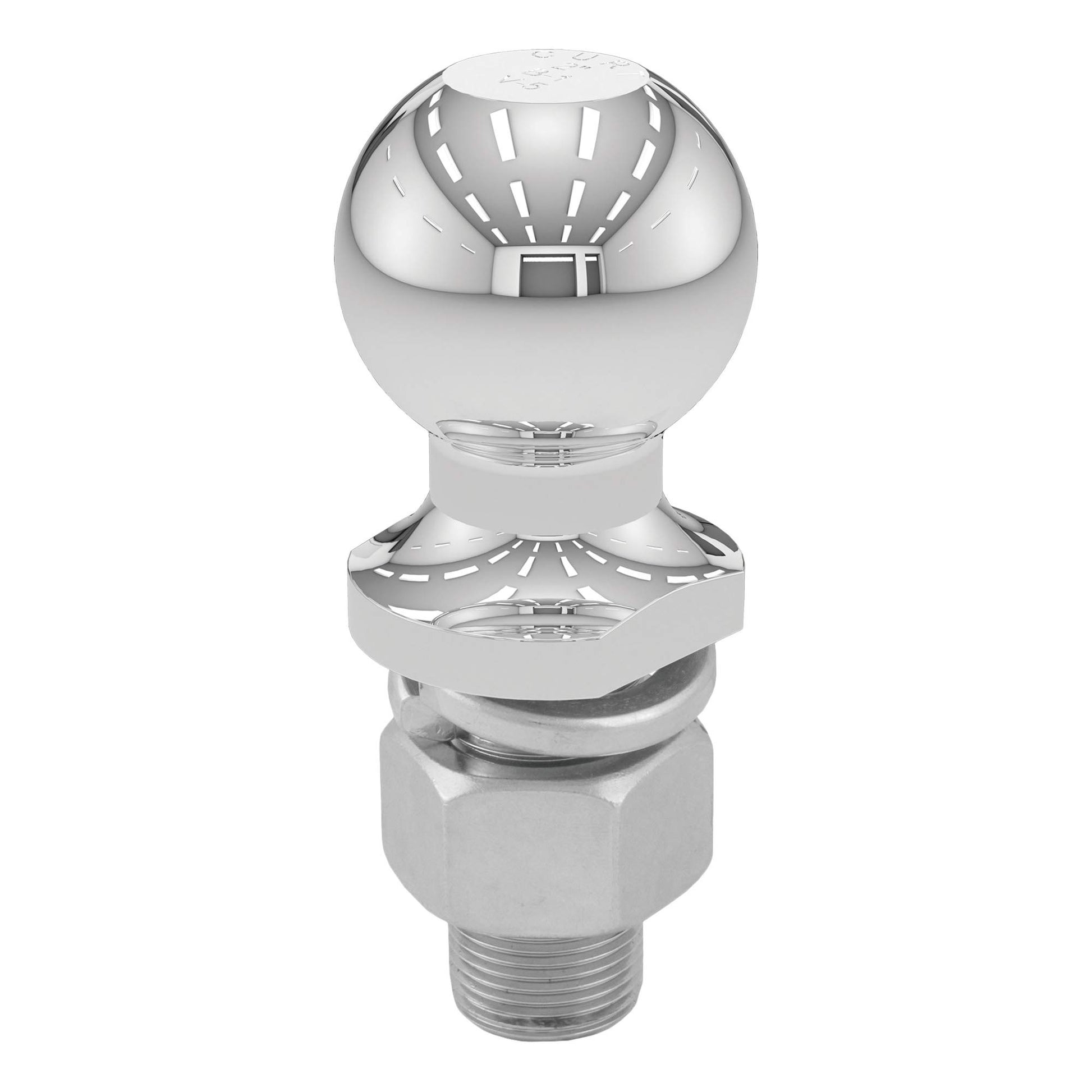 CURT 40070 - Bola de Enganche de Remolque cromada de 2 Pulgadas, 7 Libras, vástago de 1 x 2-1/8 Pulgadas, empaquetado