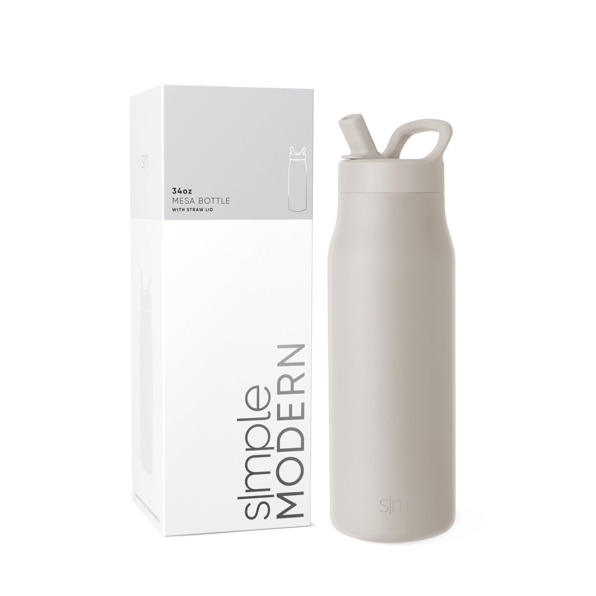 Botella de Agua Simple Modern Almond Birch Termo Aislado para Viaje y Gimnasio