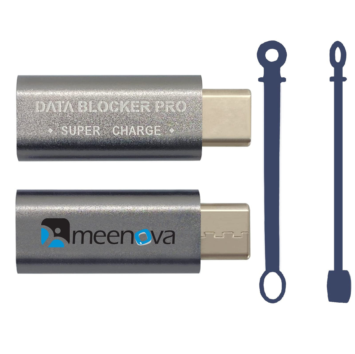 Adaptador USB C Meenova Gris con Bloqueador de Datos y Chip Inteligente de Seguridad