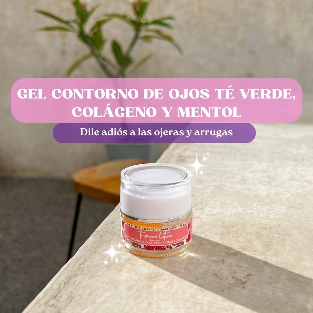 TQL | Contorno de ojos en gel con té verde y colágeno | Skin Care | Colageno | Relaja tonifica área ojos | ojeras y bolsas | Todo tipo de piel | 16 gr