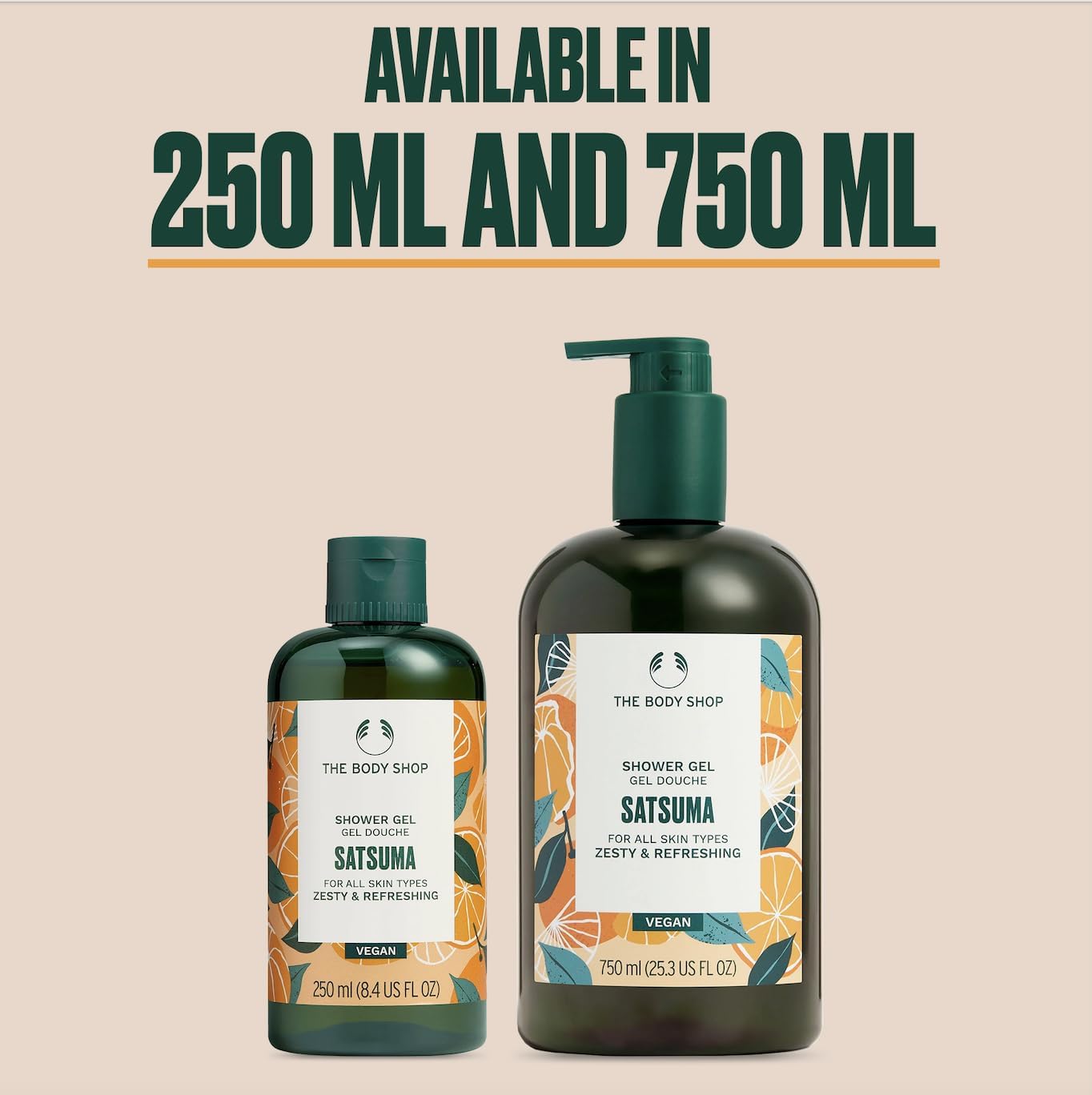 Gel de ducha The Body Shop, Satsuma, 8.4 onzas líquidas (el embalaje puede variar)